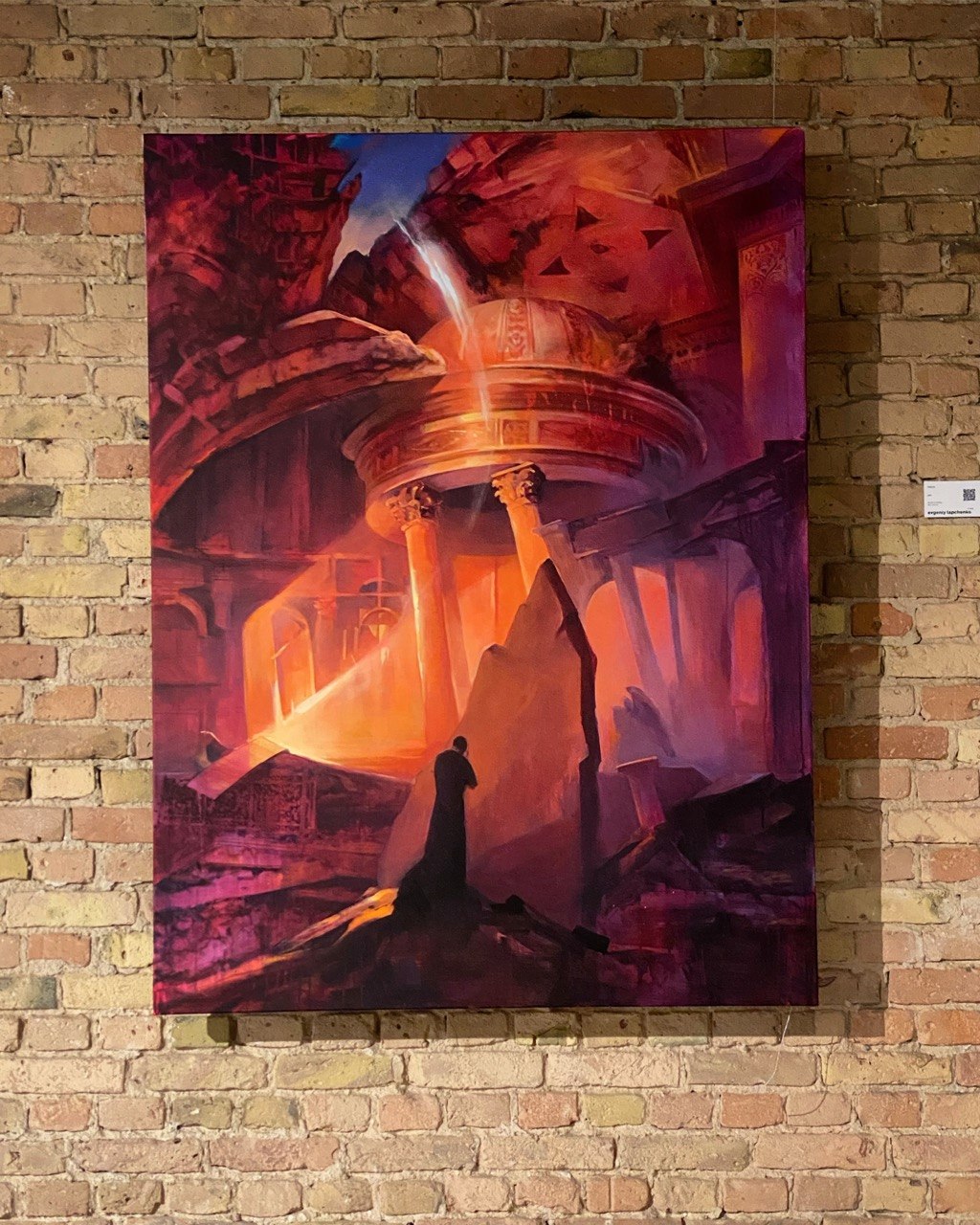 Temple, fire and dust — Oil on canvas