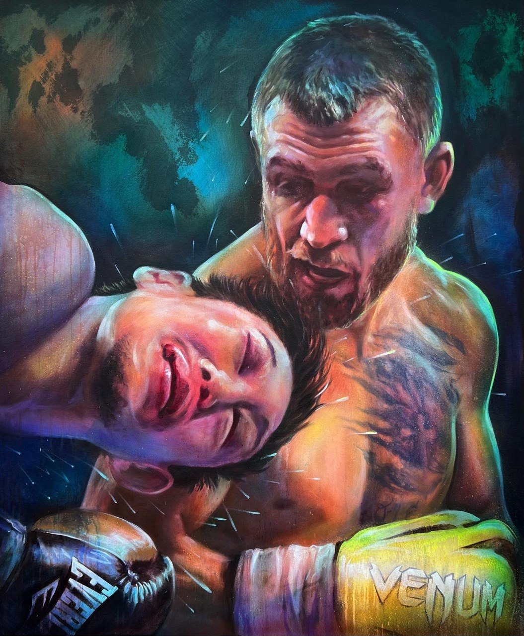 Embrace, after the round — Oil on canvas